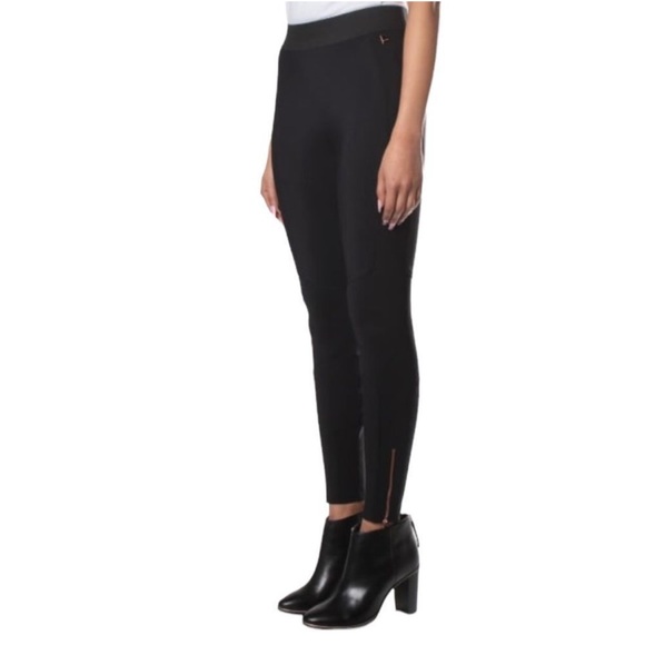 Ted Baker Black Pull On Jegging Legging Pant Ankle Zip Elastic Waist Sz0 (Small) - Picture 4 of 11